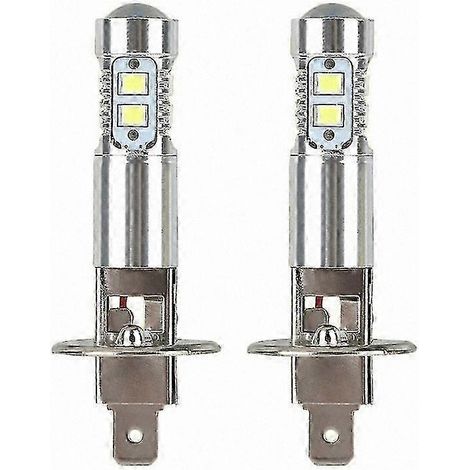 Deux ampoules LED H1 100W 6000K pour phares et feux antibrouillard de voiture. (1/5)