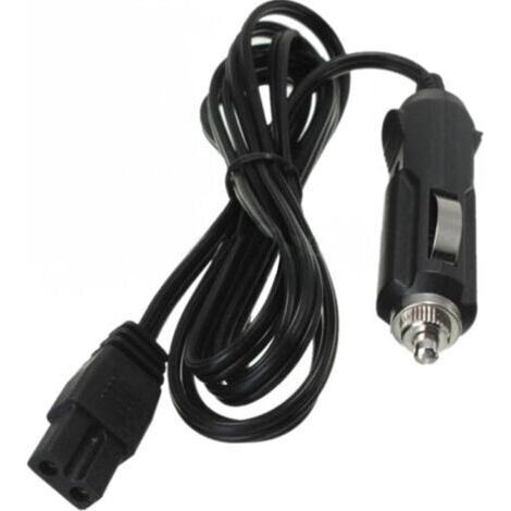 12 V DC pour refroidisseur de voiture, mini réfrigérateur, cigarette, cable d'alimentation de 2 m, cable d'extension pour allume-cigare fusionné (noir)