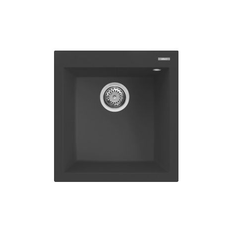 Lavello Elleci Incasso 1 vasca 47x50 Quadra 102 Granitek Antracite LGQ10259 (1/5)