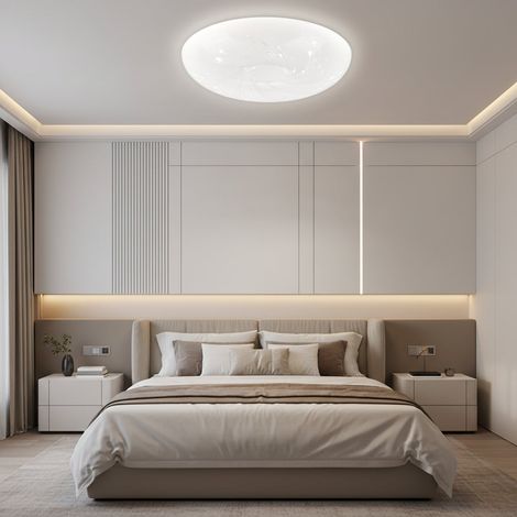 Plafonnier LED 35 31W 3000K 4000K 6000K Blanc Metal et Acrylique (1/5)