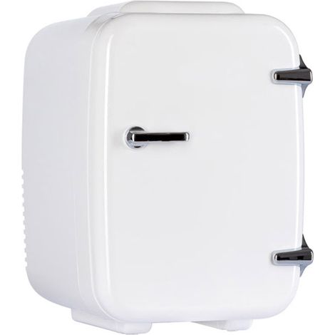 Mini-Zimmerkühlschrank, 4 Liter, kleiner AC/DC-Thermoelektrik-Kühlschrank für Getränke, Lebensmittel, Kosmetik, Büro, Wohnheim, Auto, Weiß [Energieklasse F] (1/5)
