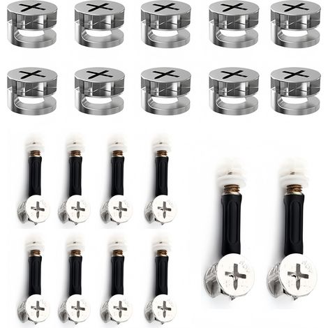 Le kit de connexion de meubles trois en un 10PCS, la serrure à came excentrique 10PCS, le jeu de vis de fixation de quincaillerie de meubles sont utilisés (1/5)