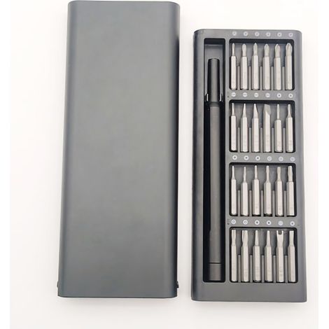 24-in-1 magnetisches Schraubendreher-Set, S2-Bits mit Griff aus Aluminiumlegierung, Hartschalenkoffer für die Reparatur von Smartphones und Mobiltelefonen. (1/5)