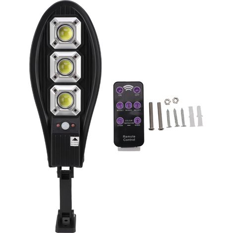 Ortviai Lampadaire Solaire Extérieure Étanche avec Détecteur de Mouvement, 3 Modes, Télécommande Incluse, IP65 (1/5)