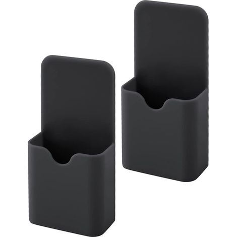 Pencil Holder - Magnetic Pencil Organizer Box - For Fridge Whiteboard Metal Cabinet - Black - 2 Pieces (1/5)