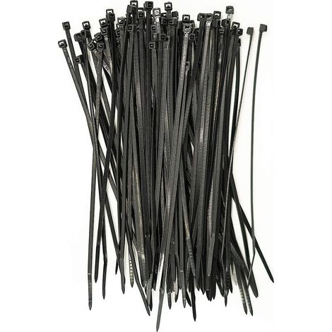 200 professionelle Kabelbinder, 100 x 2,5 mm, Schwarz, temperaturbeständig (1/5)