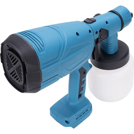 Pistolet à peinture sans fil portatif, moteur en cuivre, 6 buses, 3 modes de pulvérisation, 3 réglages de débit, compatible avec la batterie Makita Star (batterie non incluse), 6 buses (1/5)