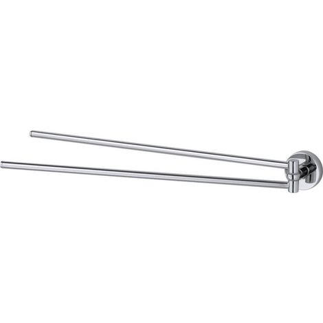 Haceka Kosmos Porte-serviettes - 42cm - double - pivotant - chrome