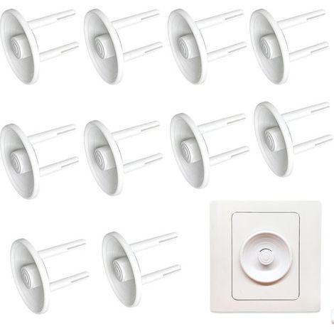 10 protections pour bébés - cache-prises - protection des prises électriques pour bébés - protections universelles pour enfants - protection des fiches électriques (1/5)