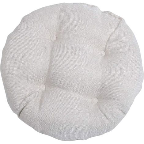 Rond Coussin de Chaise Galette de Chaise pour Maison Bureau Jardin Coussin Decoratif pour Terrasse Tatami Si&egravege Int&eacuterieur Ext&eacuterieur Beige L,45 x 45cm