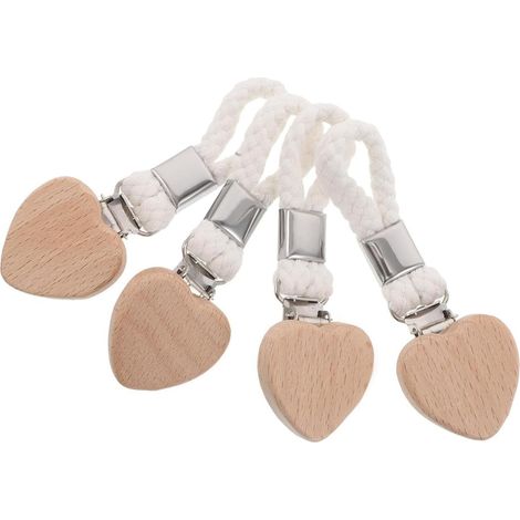 Hand Towel Clip 4 Piece Set Portable Heart Design No (1/5)