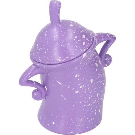 Chauffe-théière/cafetière en céramique avec couvercle cuillère et porte-bougie, marron