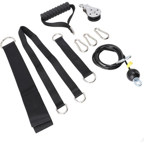 Système de poulie de traction avec câble métallique de 2 m pour triceps, accessoire de traction pour salle de sport à domicile (1/5)