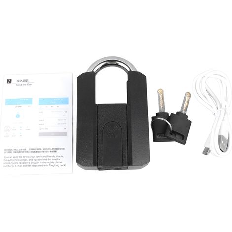 serrure de porte-Coffret électronique anti-intrusion avec reconnaissance d'empreinte digitale et Bluetooth, zinc allié, noir, 11x7x3cm, étanche. (1/5)