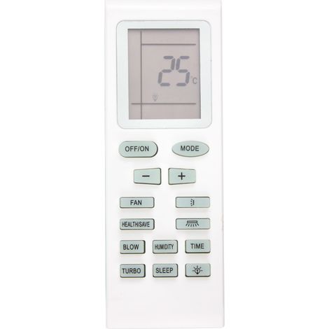 Sollbry Télécommande de climatiseur, télécommande de remplacement universelle blanche, adaptée à la télécommande anglaise du climatiseur Gree YBOF2, sans batterie (1/4)