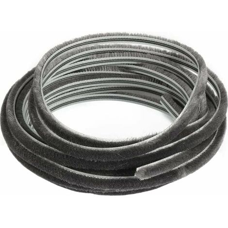 Burlete adhesivo para marcos de ventanas, 10 m (largo) x 7 mm (ancho) x 6 mm (alto), de fieltro de alta densidad, para evitar corrientes de aire. (1/4)