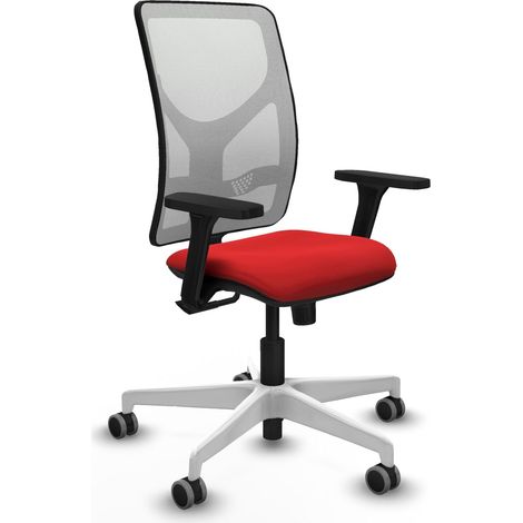 Sedia da ufficio piqueras y crespo Motilla rosso similpelle (1/2)