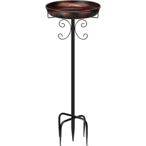 Bath - Metal - Outdoor Garden - Freestanding - 30.5 Cm Diameter - 5 Cm Depth - 5-Pronged Base - Antique Bronze Finish - 1 Piece (1/5)