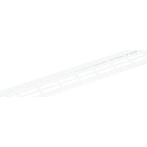 Griglia di ventilazione rettangolare 250 x 80 mm, in alluminio bianco, a incasso, multifunzionale, per ventilazione interna/esterna, a parete, perforata, con copertura protettiva. (1/2)