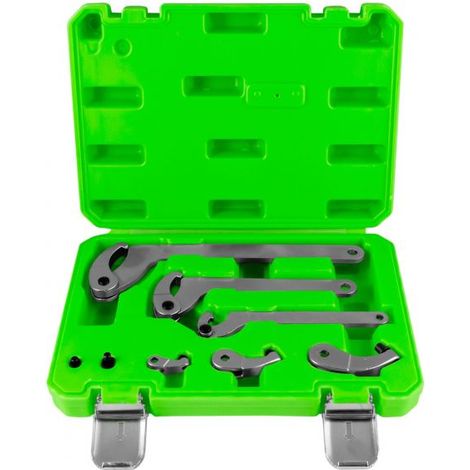 JBM 53654 Set 8 Pezzi Chiavi a Perno con Gancio Regolabile da 35-120mm per Moto (1/5)