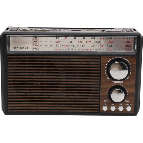 Radio FM, AM, SW, antenne télescopique, lecteur MP3 multibande, radio portable vintage avec fonction lampe torche, prise UE 220 V (1/5)