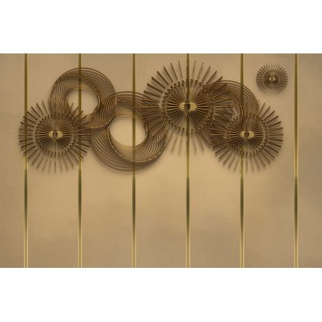 Papier peint panoramique - Ronds Design - 130 cm x 87 cm (1/2)
