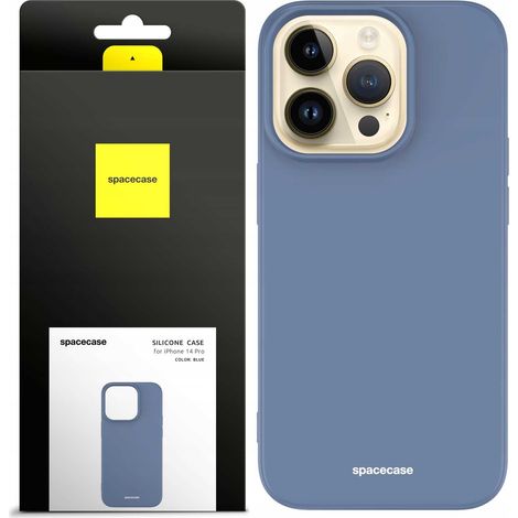 Coque en silicone Spacecase bleue pour iPhone 14 Pro (1/5)