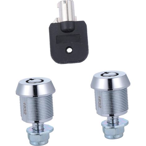 Serrure à came tubulaire de 17 mm, jeu 2 pièces pour portes (1/5)