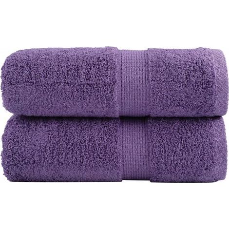 Mouchoirs SOLUND Premium, lot de 2, violet, 30 x 30 cm, 600 g/m² (1/5)