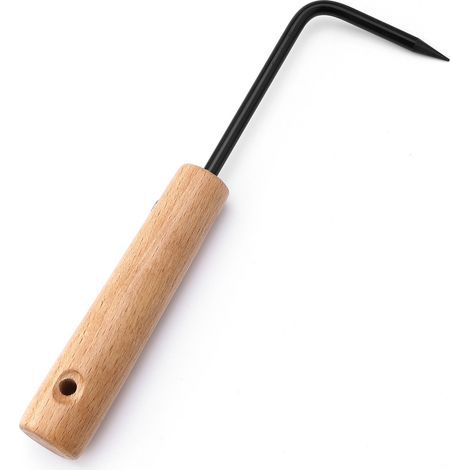 Désherbeur Manuel de Jardin avec Manche en Bois, Outil de Jardinage pour Bonsaï et Mauvaises Herbes, Crochet Cultivateur pour Extérieur (1/5)