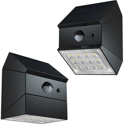 Set di 2 luci da parete con sensore solare 300LM LUMICUBE