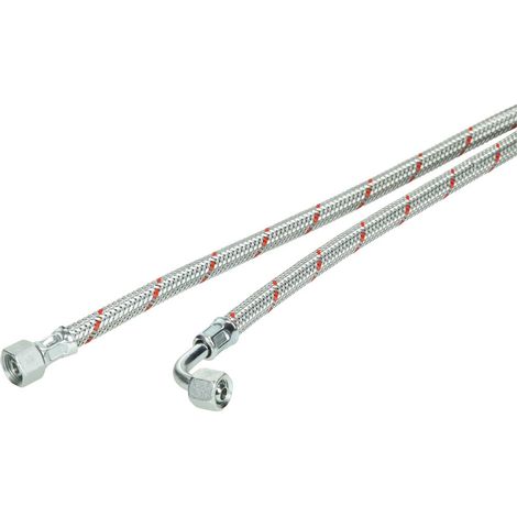 Flexible fioul SR 8 L/ coude 78° x écrou à chapeau 3/8'' 1000 mm