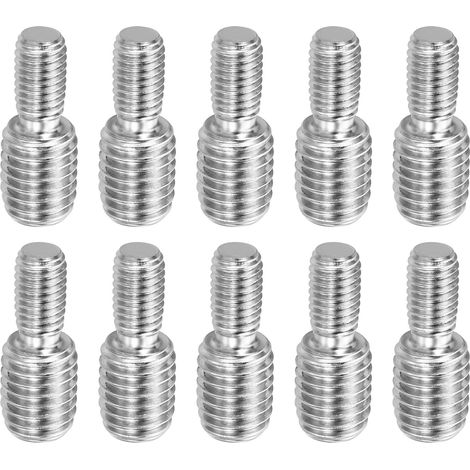 M8x1,2 à M12x1,75 Double Extrémité Fileté Goujon Vis Boulon, 10 Paquet 304 Inox Acier Tige Boulons Filetage Réducteur Adaptateur pour Meubles Matériel, 30mm Long (1/5)