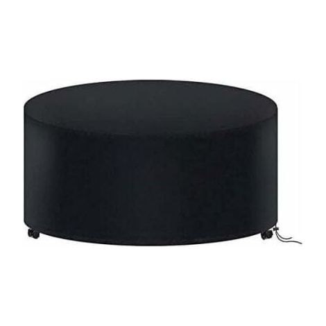 Housse de protection pour table ronde de jardin 120 x 75 cm – Imperméable 210D Oxford – Sangles Click-Close et cordon de serrage (1/5)