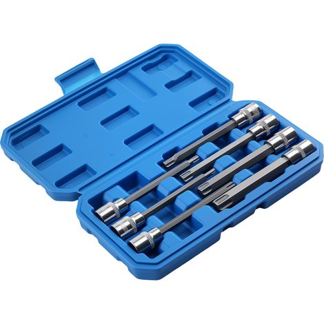 Douilles Embout Etoile 110mm 3/8" T25 T30 T40 T45 T50 T55 T60 Acier CRV 8pcs (1/5)