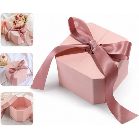 1 Pièce Boîte Cadeau Octogonale en Carton Spécial 15×15×10 cm, Boîte de Présentation pour Cadeaux (1/5)