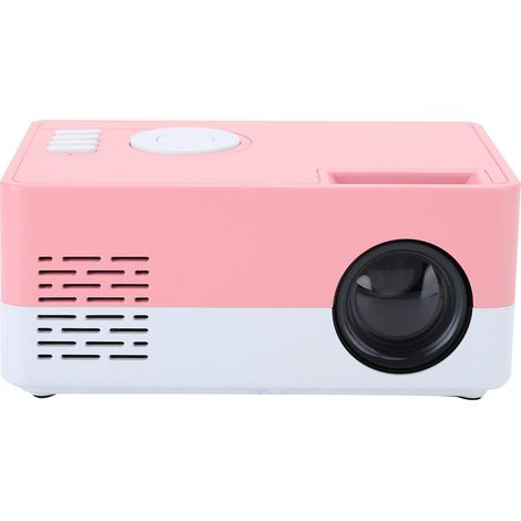 Mini projecteur portable LED pour home cinéma, lecteur multimédia vidéo, avec support, 100-240 V, blanc et rose, prise australienne.