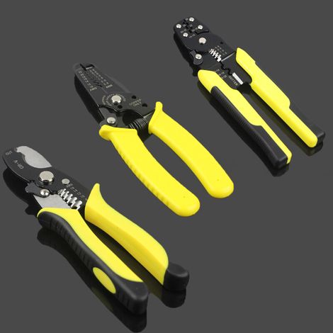 Abisolier- und Crimpzange für 22 mm (7/8") Kabel, verstellbares Werkzeug für Elektriker