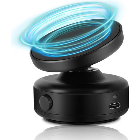 Support magnétique pour téléphone avec ventouse, pivote à 360°, convient pour la voiture, la maison et le bureau, compatible avec la plupart des appareils de 4,7 à 7 pouces, fortement magnétique, noir (1/5)
