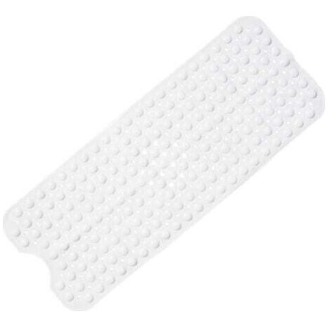 Tapis de Baignoire Antidérapant, 101 x 40cm Très Long Tapis de Douche Antiderapant, Résistant aux Moisissures & Lavable en Machine , Blanc (1/4)