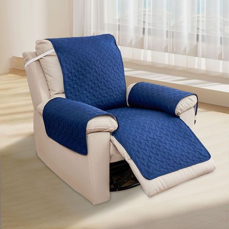 Housse De Fauteuil Inclinable - 55 x 196 cm - Microfibre Polyester Matelassée - Protection Contre Les Taches Et Les Poils D Animaux - Pour Fauteuil Relax, Fauteuil Massage Ou Bascule - 1 Pièce (1/4)