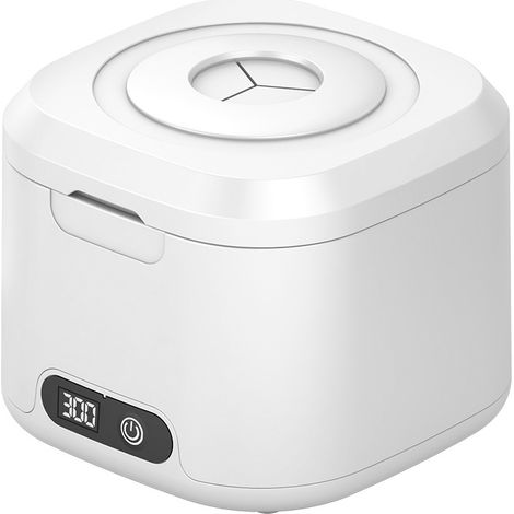 Nettoyeur à ultrasons 340 ml – Fréquence 45000 Hz – 5 lampes UV-C pour prothèses dentaires, gouttières, bijoux – Nettoyage en profondeur - 45000Hz