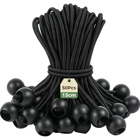 Tendeurs Élastiques φ4mm avec Boule 2.2cm Noir (1/5)