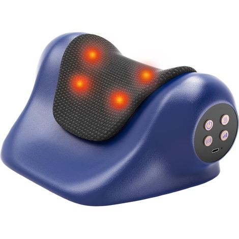 Masajeador cervical, masajeador de cuello y nuca 2000mAh, masajeador cervical electrónico con calefacción, masajeador de cuello, hombros con 3 modos y 3 frecuencias ajustables (1/5)