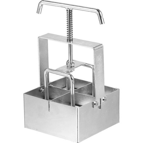 Handheld 2-Inch Soil Blocker Soil Block Maker with Dibbles Dibbers-Type 1-Silver (1/4)