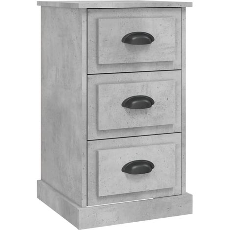 Mesita de noche madera contrachapada gris hormigón 39x39x67 cm vidaXL (1/5)