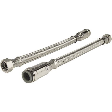 John Guest Speedfit Braid Hose & Iso 300mm 15mm X 1/2" TC (Pack Of 2)