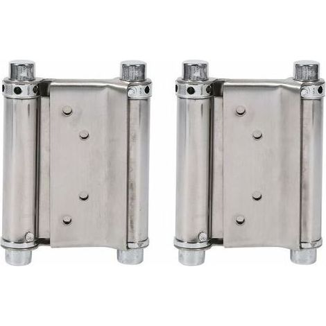 Charnières à ressort à double action en acier inoxydable, 2 pièces, charnières de porte de voiture, charnières de porte battante avec capacité de charge jusqu'à 15 kg (1/5)