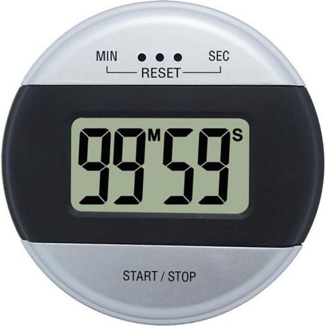Minuterie Cuisine - Compte à Rebours Numérique LCD 99 Min 59 S avec Dos Magnétique et Crochet de Suspension - 1 Pièce (1/4)