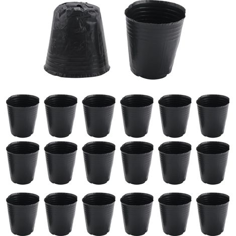 Juego de 500 piezas de macetas de plástico para vivero, contenedores de propagación de plantas, bolsas para jardinería, 88 cm (1/5)